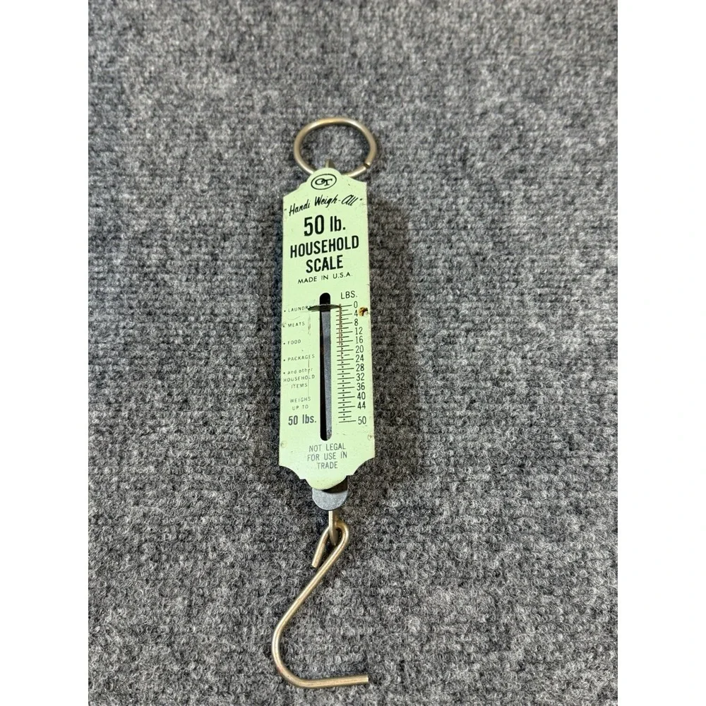 Vintage OT Handi Weigh-All Hanging 50 Lb. Household Scale, Made in USA